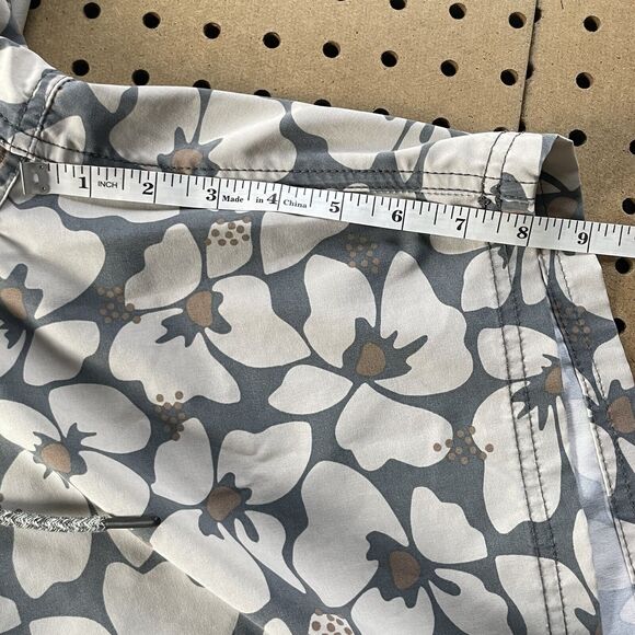 LNWOT Katin Board Shorts Swim Trunks Logo Button Fly Floral Beige Size 36 Men - Picture 10 of 10